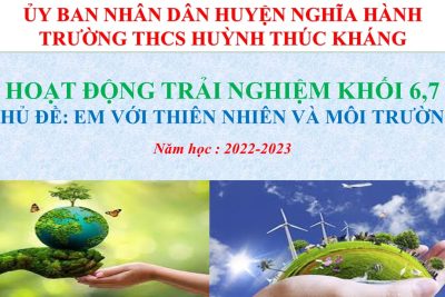 KẾ HOẠCH BÀI DẠY HOẠT ĐỘNG TRẢI NGHIỆM EM VỚI THIÊN NHIÊN VÀ MÔI TRƯỜNG